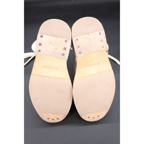 Free People Santa Fe Lace Up Ivory Leather Boot Size 36 - Picture 9 of 9